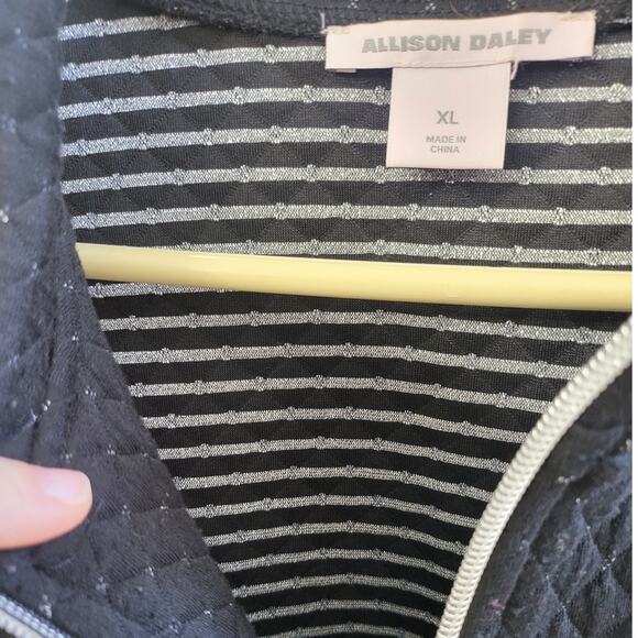 Allison Daley Black with Silver Sparkle Sleeveless Vest - XL - Picture 7 of 9